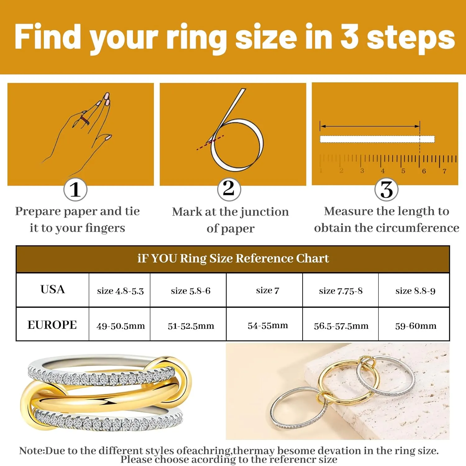 14k Gold Silver Plated Stackable Rings for Women Minimalist Moissanite Cubic Zirconia Dainty Mixed Metal Two Tone Gemstone Stacked Diamond Rings Set Non Tarnish Statement Knuckle Jewelry