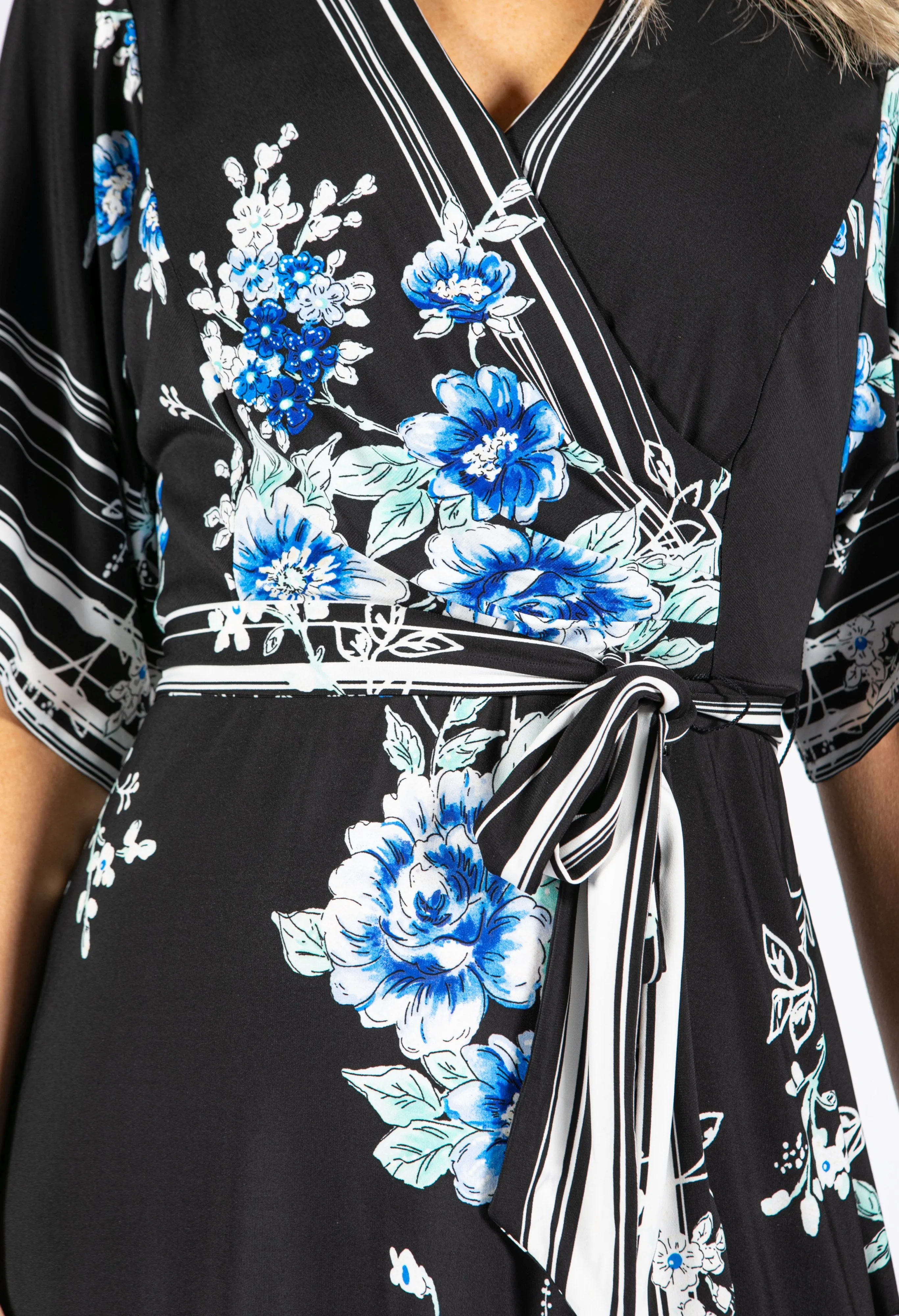 Abstract Floral Midi Dress