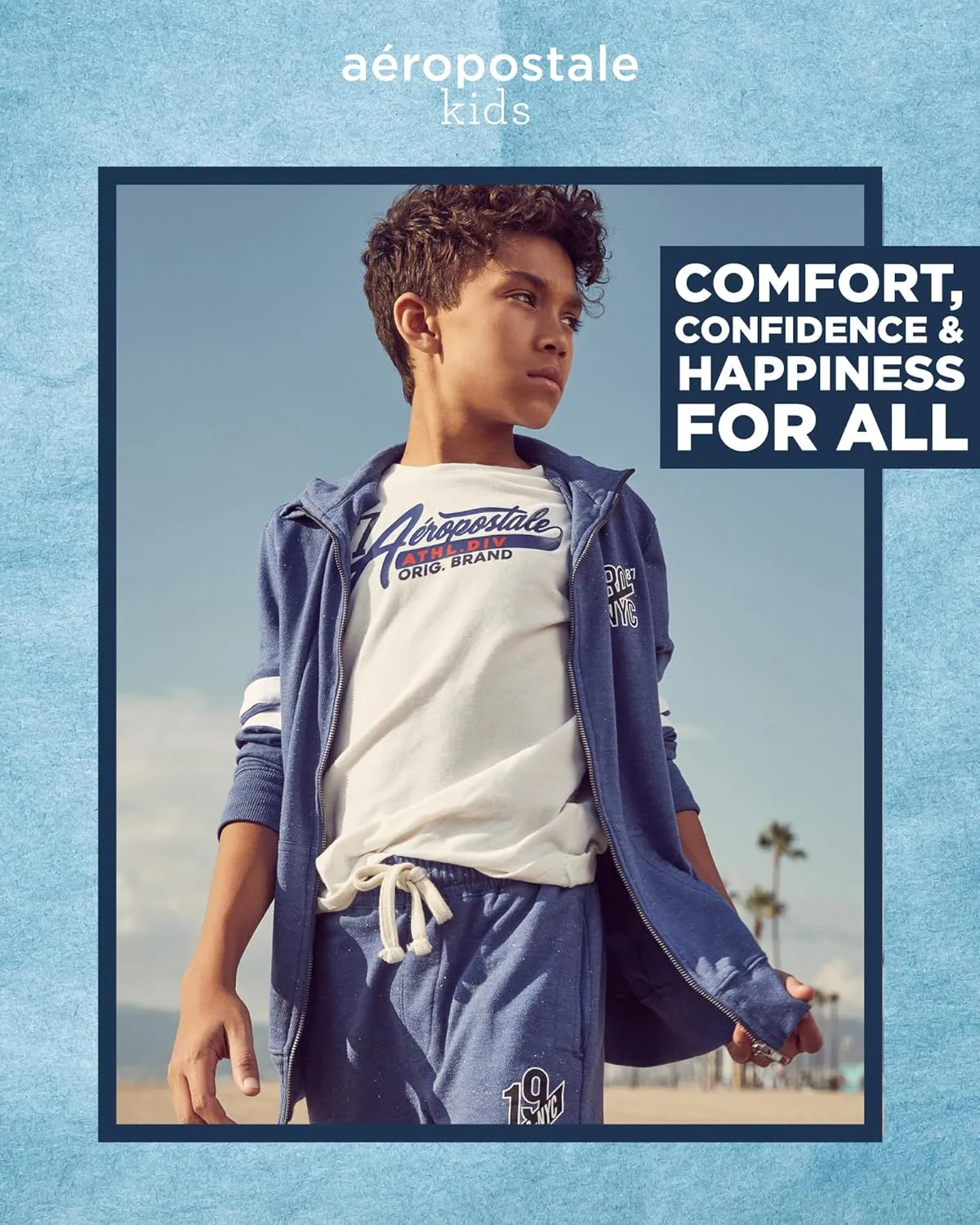 AEROPOSTALE Boys' Hooded Sweatshirt - Soft Fleece Full Zip Up Hoodie with Kangaroo Pockets - Jackets for Boys (Sizes: 4-16)