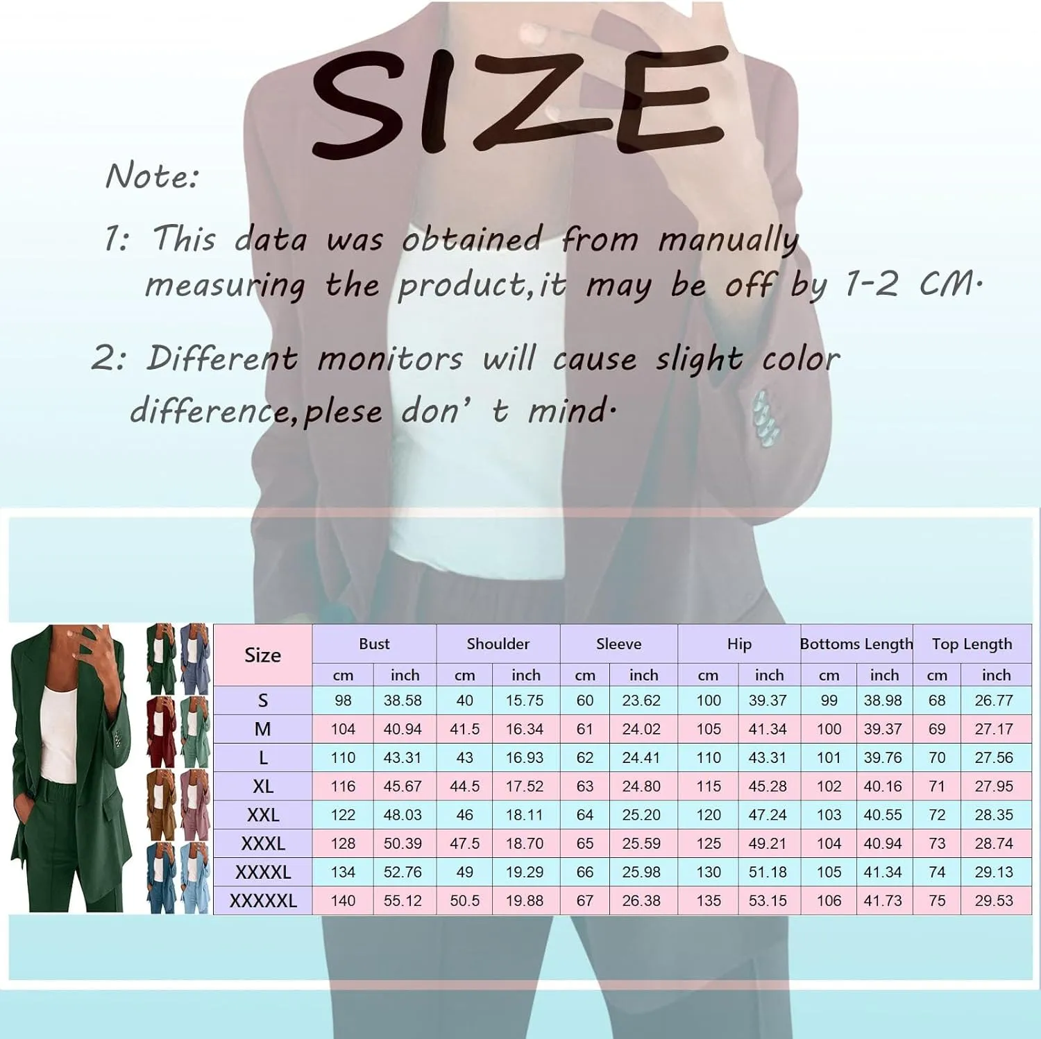 Aniywn Blazer Sets Women 2 Piece Outfits Dressy Business Work Jacket Outfits Casual Pant Suits Plus Size Wide Pants Suit Set