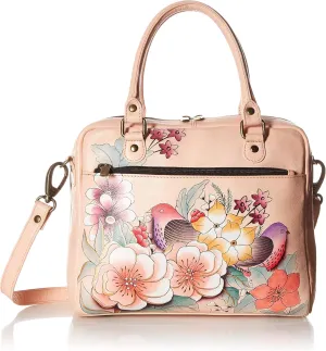 Anna by Anuschka Womens Genuine Leather Medium Cross Body | Hand Painted Original Artwork | Chic & Stylish Organizer