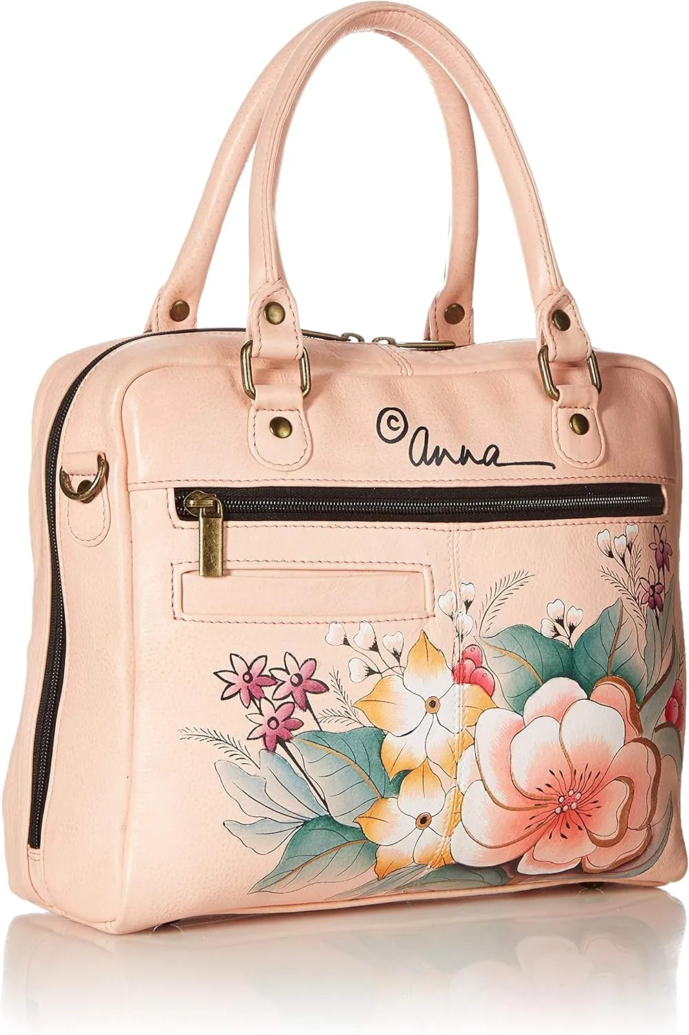Anna by Anuschka Womens Genuine Leather Medium Cross Body | Hand Painted Original Artwork | Chic & Stylish Organizer