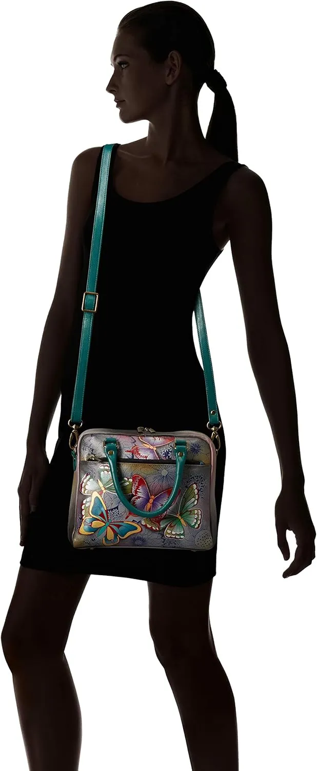Anna by Anuschka Womens Genuine Leather Medium Cross Body | Hand Painted Original Artwork | Chic & Stylish Organizer