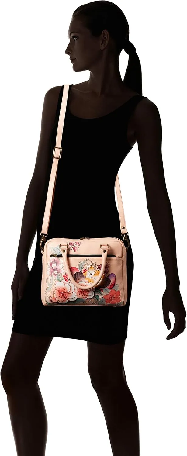 Anna by Anuschka Womens Genuine Leather Medium Cross Body | Hand Painted Original Artwork | Chic & Stylish Organizer