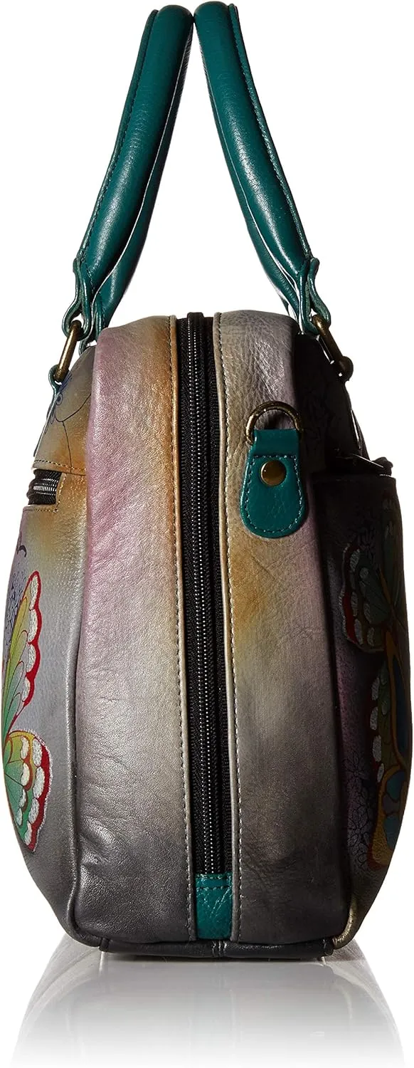 Anna by Anuschka Womens Genuine Leather Medium Cross Body | Hand Painted Original Artwork | Chic & Stylish Organizer