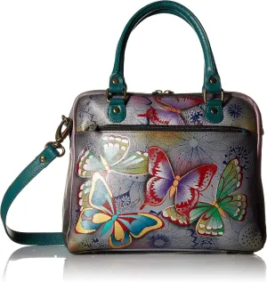 Anna by Anuschka Womens Genuine Leather Medium Cross Body | Hand Painted Original Artwork | Chic & Stylish Organizer