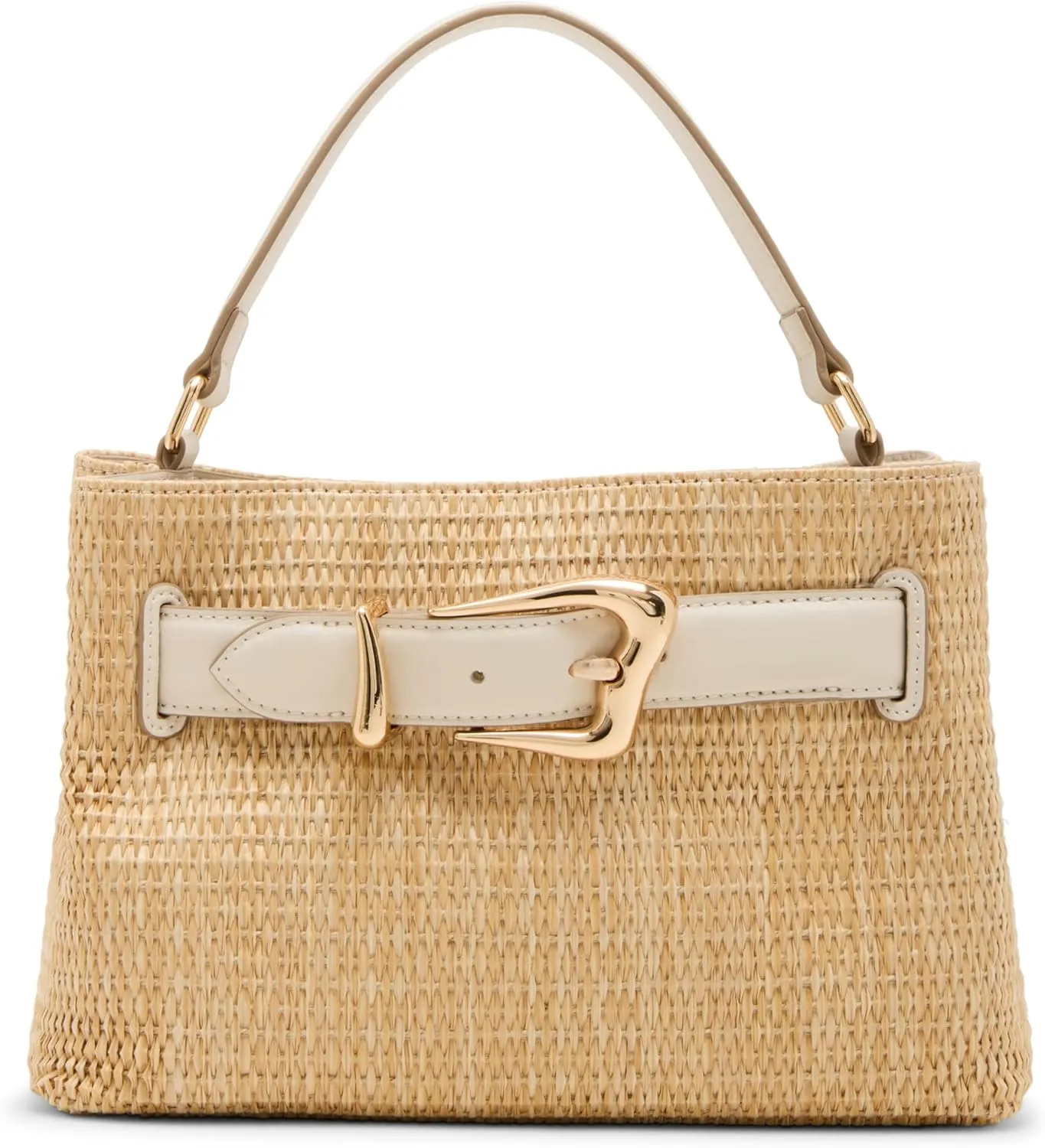 Anne Klein Straw Top Handle Satchel with Convertible Strap
