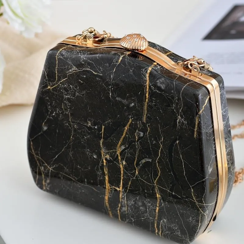 Banquet Clutch Marbled Crossbody Bag Party Wallet Evening Bag Shoulder Bag