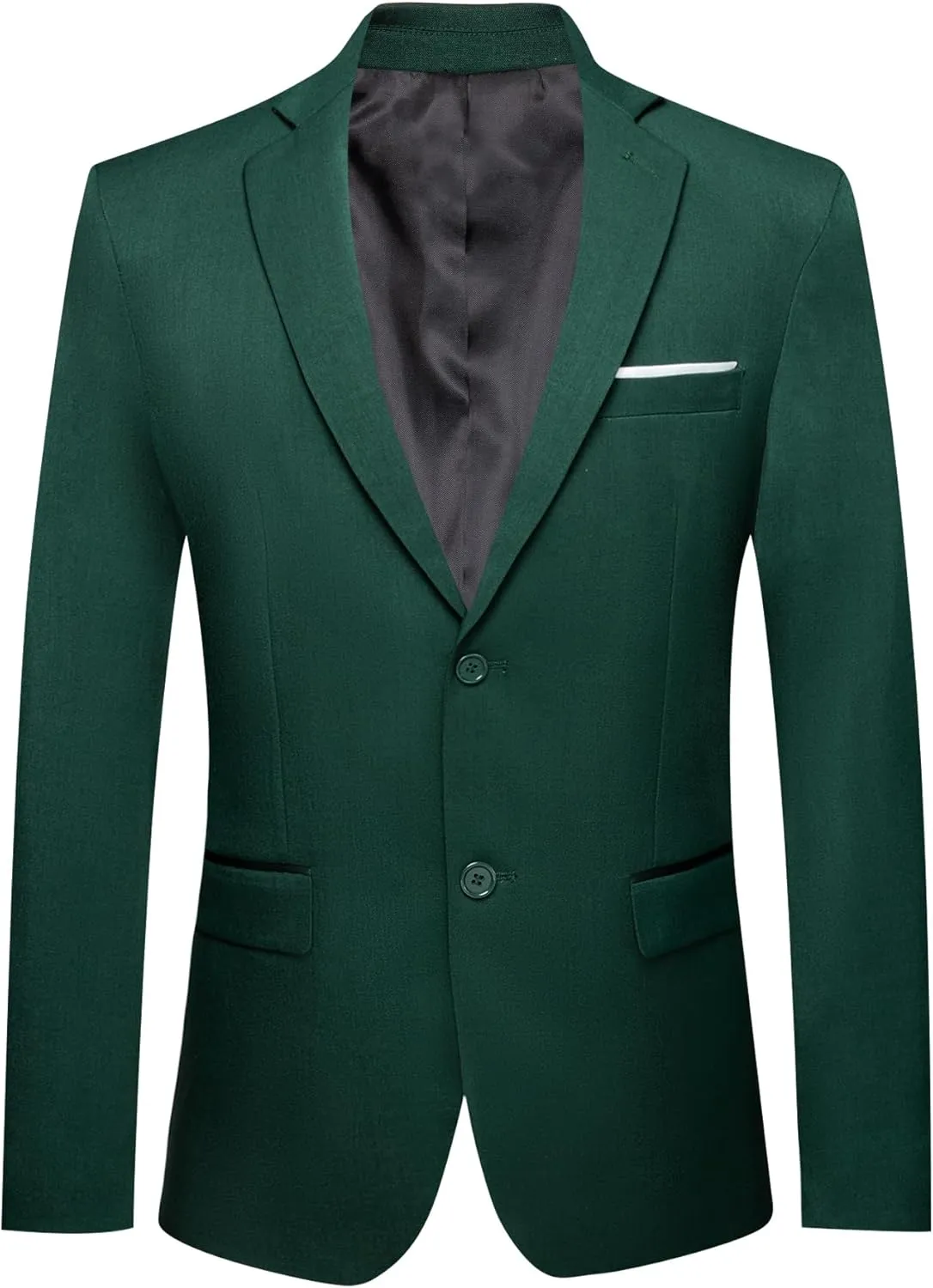Barry.Wang Mens Casual Sport Coat Solid Blazer Tuxedo Suit Jacket Regular Fit Wedding Business Gift