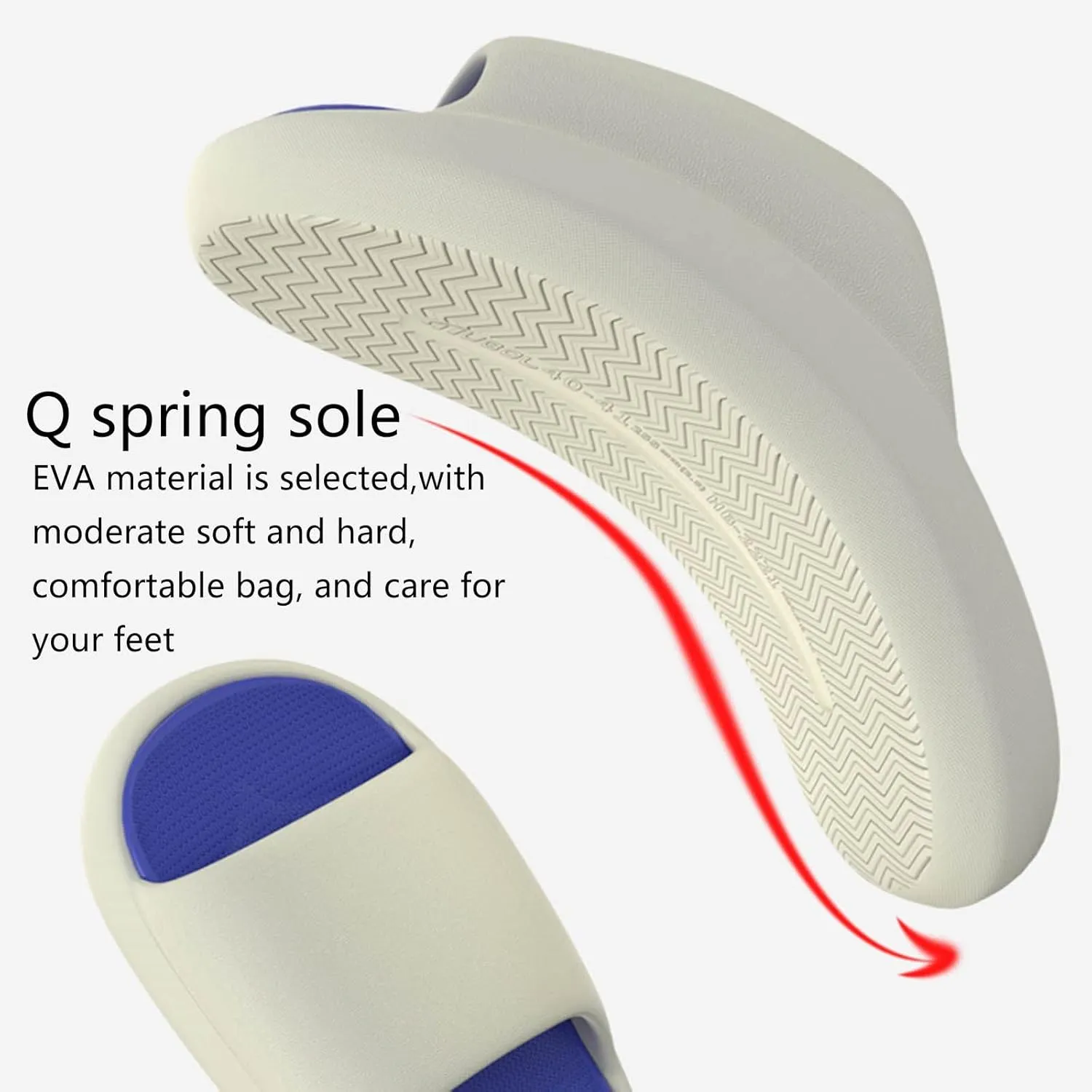 Bath Slippers Shower Shoes Quick Drying Sandals Indoor and Outdoor Cloud Slides Shower Sandals House Shoes