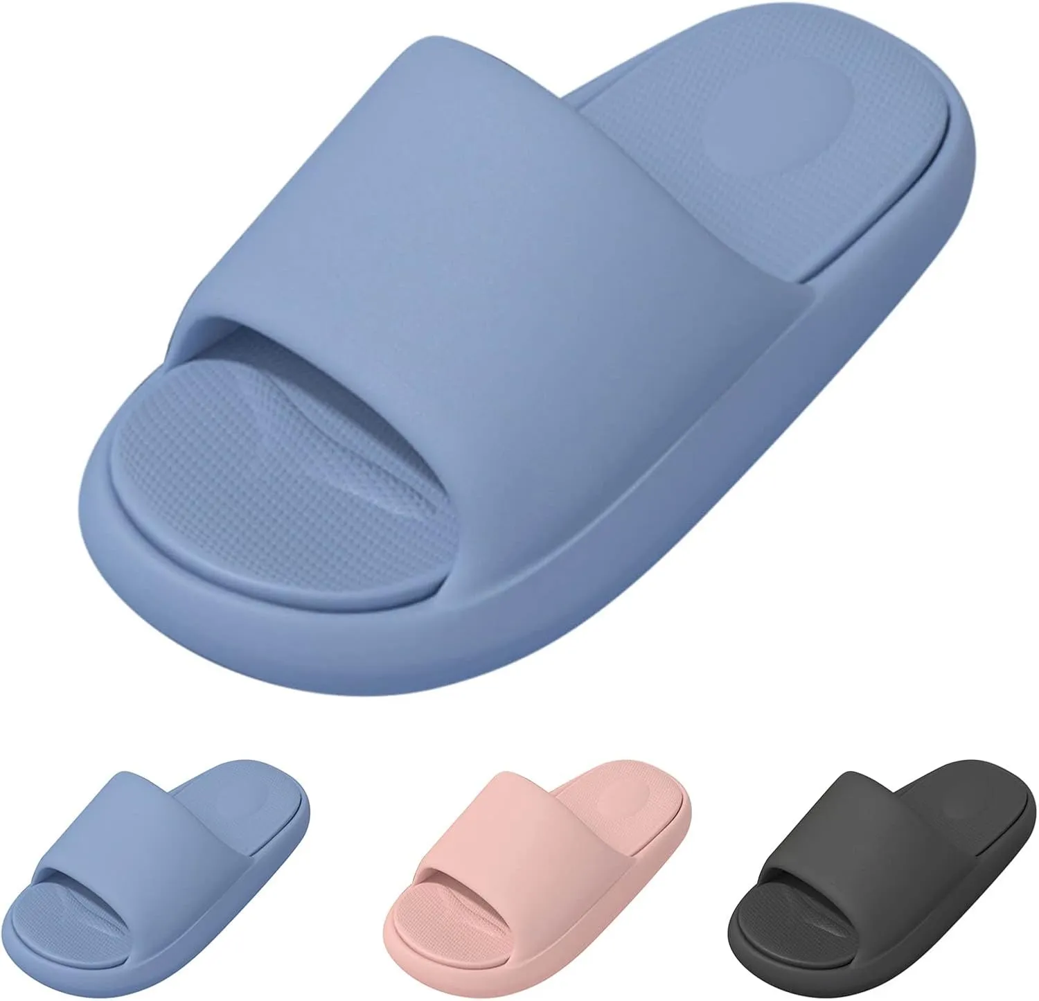Bath Slippers Shower Shoes Quick Drying Sandals Indoor and Outdoor Cloud Slides Shower Sandals House Shoes
