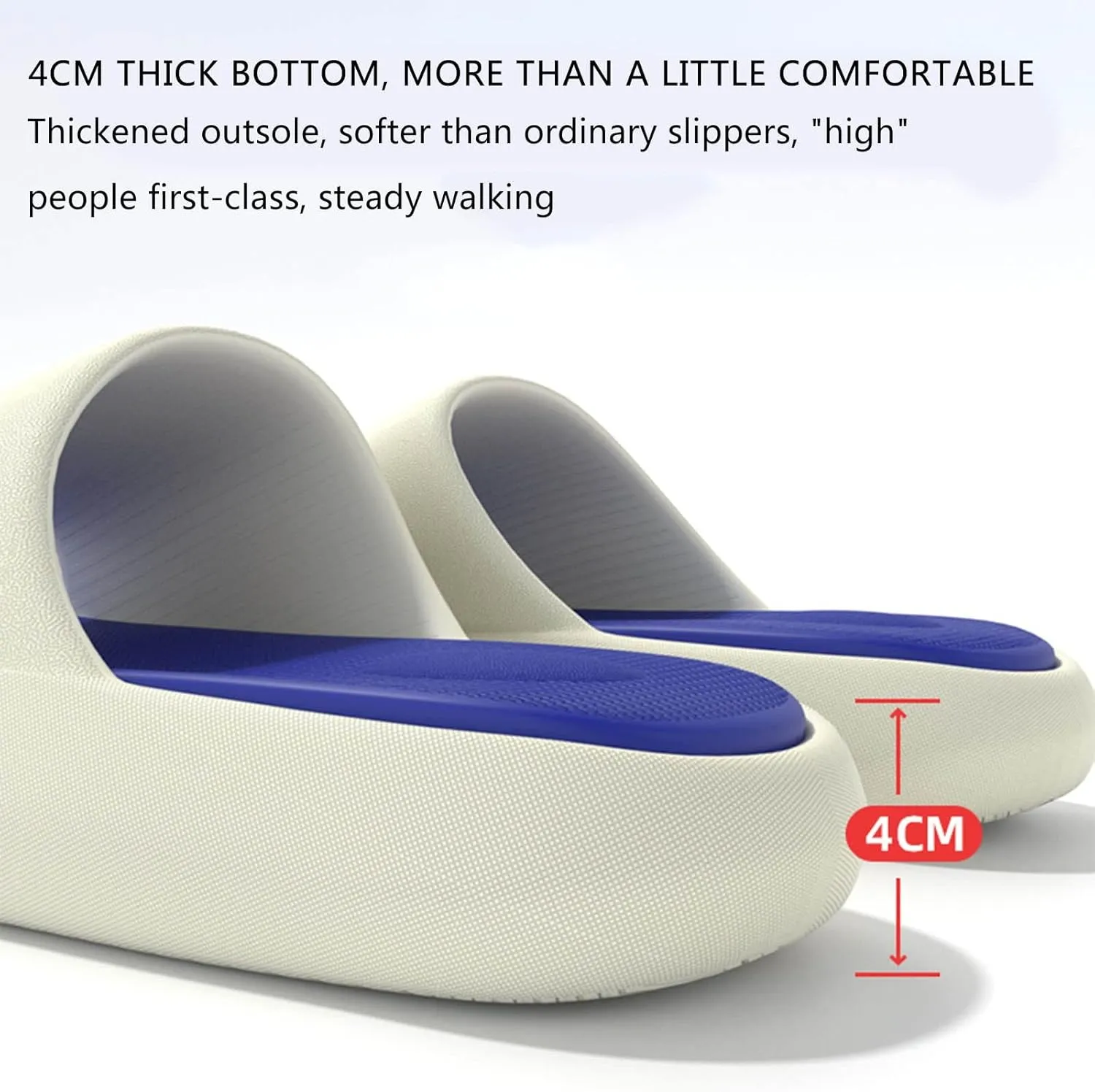 Bath Slippers Shower Shoes Quick Drying Sandals Indoor and Outdoor Cloud Slides Shower Sandals House Shoes