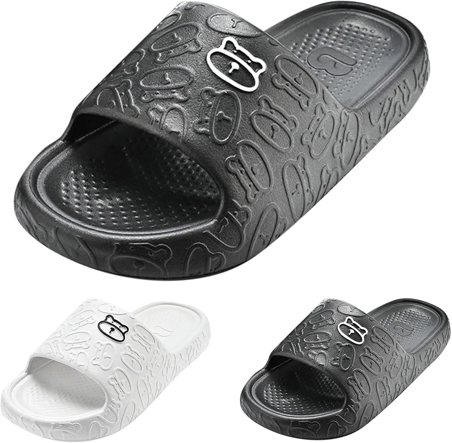 Bathroom Slippers Men's Athletic Outdoor Sandals Slides Shower Shoes for Living Room Pool Beach Spa Public Showers