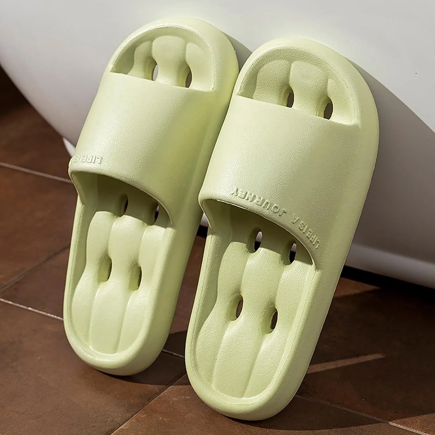 Bathroom Slippers Women's Slippers with Arch Support Shower Shoes for Living Room Pool Beach Spa Public Showers
