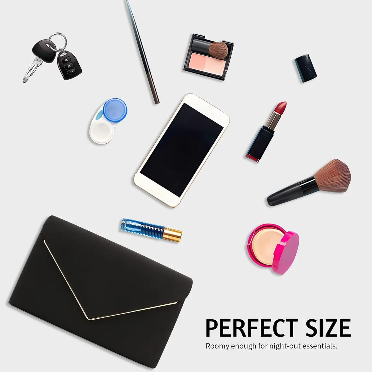 BBjinronjy Clutch Purse for Women Evening Bags Handbags for Wedding Party Cocktail Prom Faux Suede Crossbody Shoulder Bag