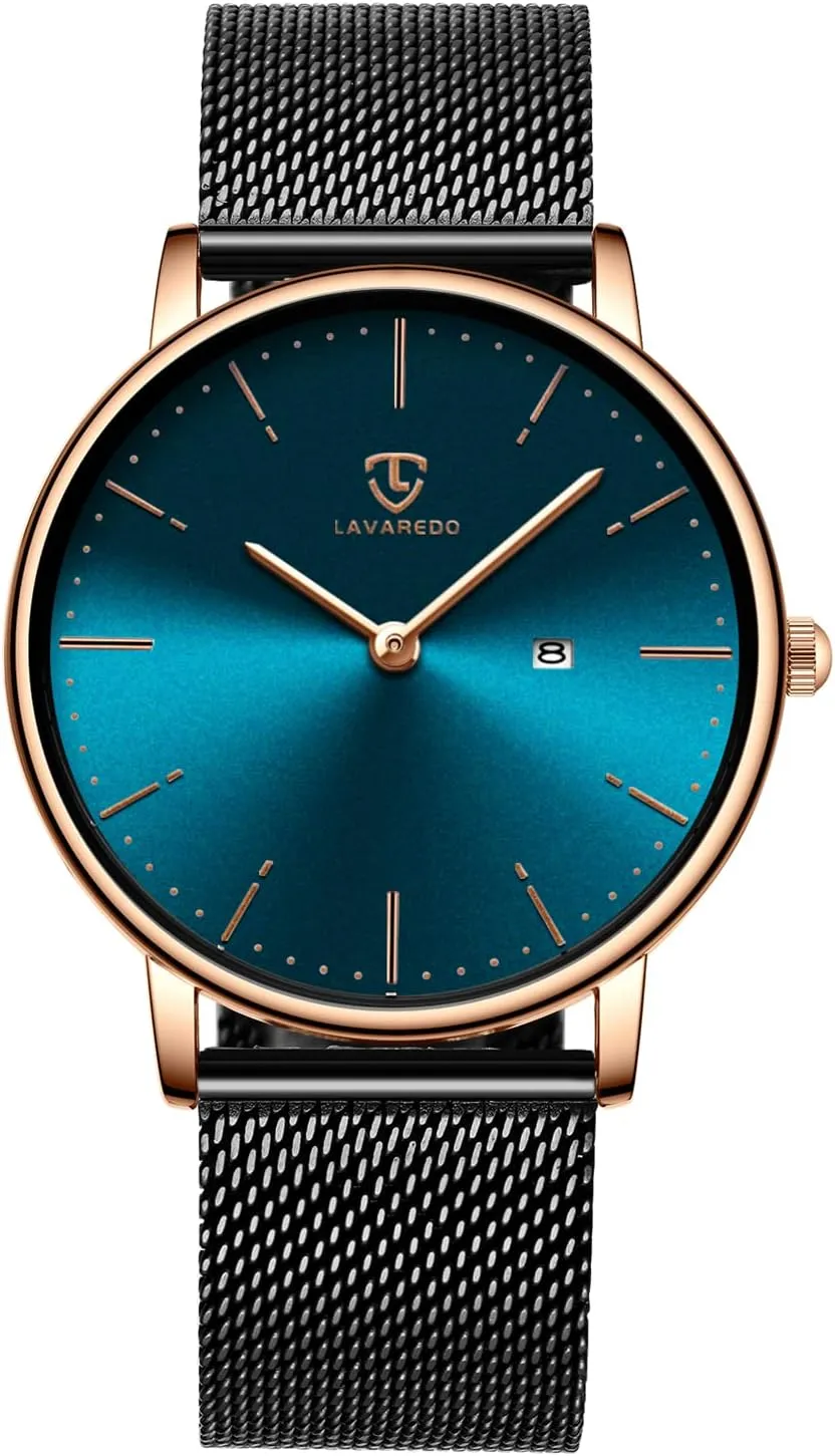BEN NEVIS Mens Watch, Minimalist Fashion Simple Wrist Watch Analog Date with Stainless Steel Mesh Band