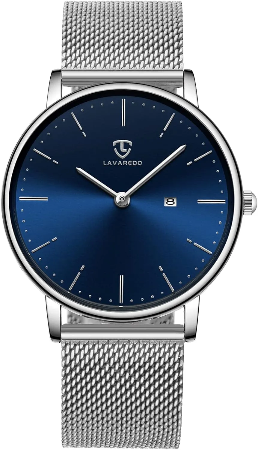 BEN NEVIS Mens Watch, Minimalist Fashion Simple Wrist Watch Analog Date with Stainless Steel Mesh Band