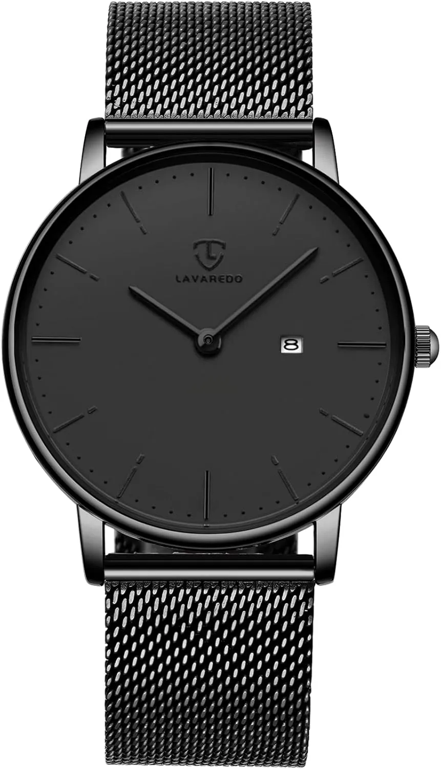 BEN NEVIS Watch, Mens Watch, Minimalist Fashion Simple Wrist Watch Analog Date with Stainless Steel Mesh Band