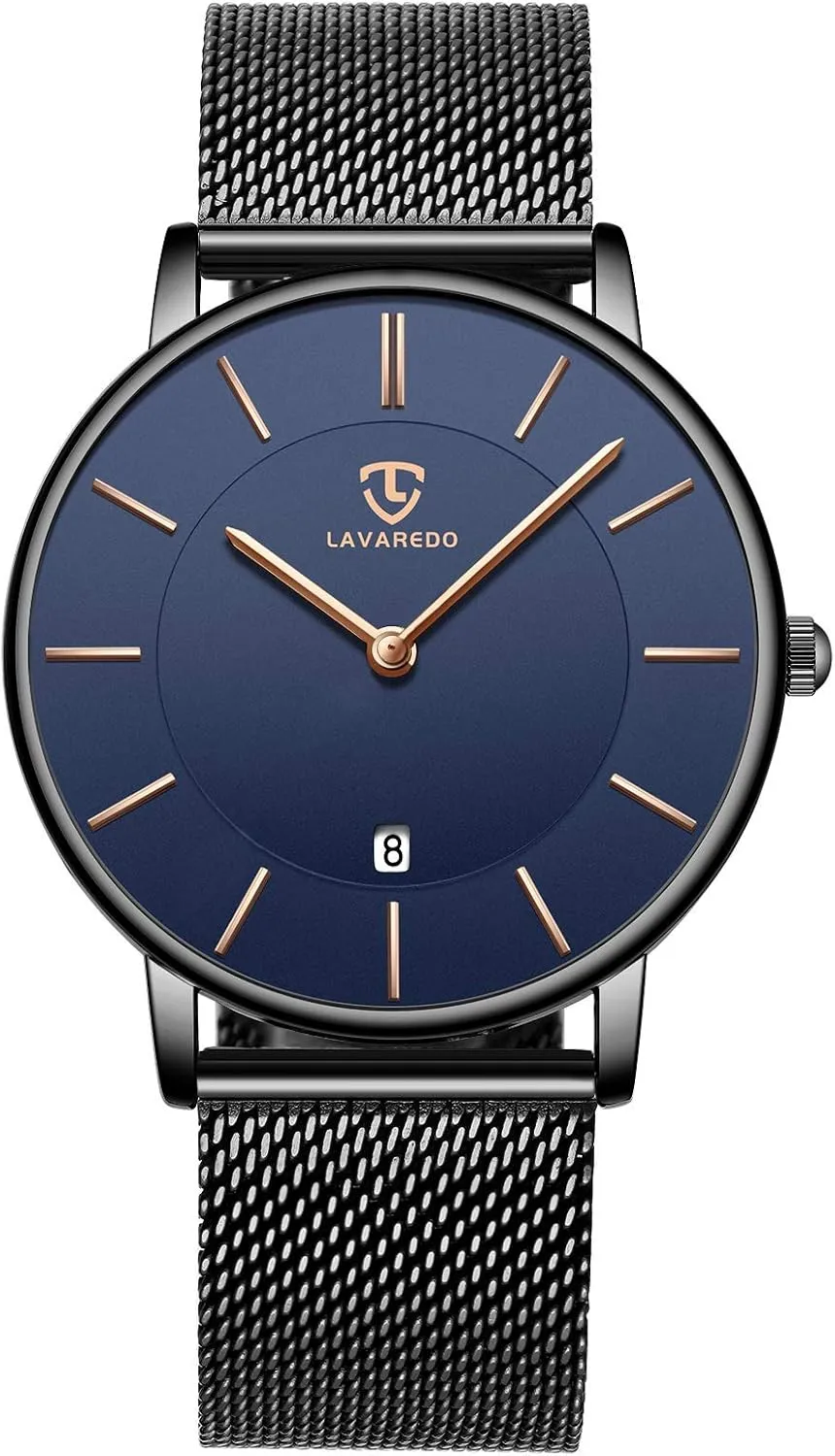 BEN NEVIS Watch, Mens Watch, Minimalist Fashion Simple Wrist Watch Analog Date with Stainless Steel Mesh Band