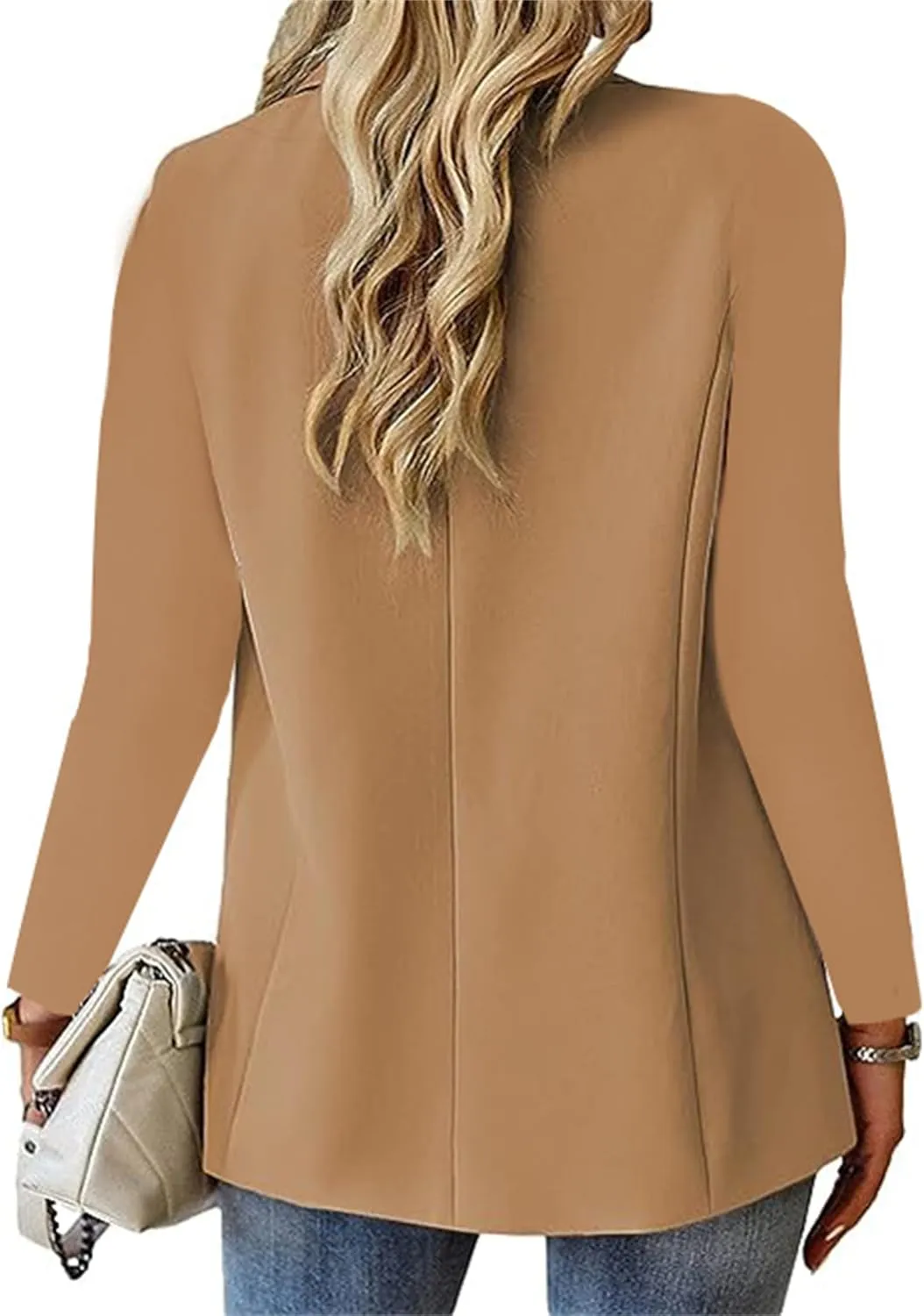 Blazers for Women Business Casual Lightweight Office Work Suit Jacket Elegant Lapel Long Sleeve Blazer with Pockets