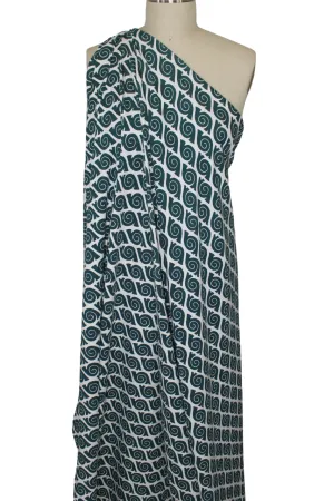 Blow Your Horn Organic Cotton Jersey - Dark Green on White