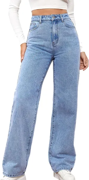 Bootcut Jeans for Women High Rise Straight Leg Denim Pants Stretchy Trendy Trousers Fashion Skinny Loose Fit Jean Pants