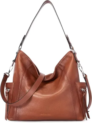 BOSTANTEN Genuine Leather Hobo Handbags Designer Shoulder Tote Purses Crossbody Large Bag for Women