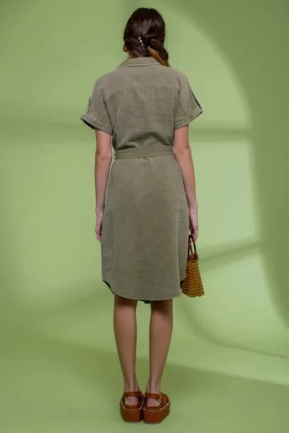 Breanna Belted Midi Dress