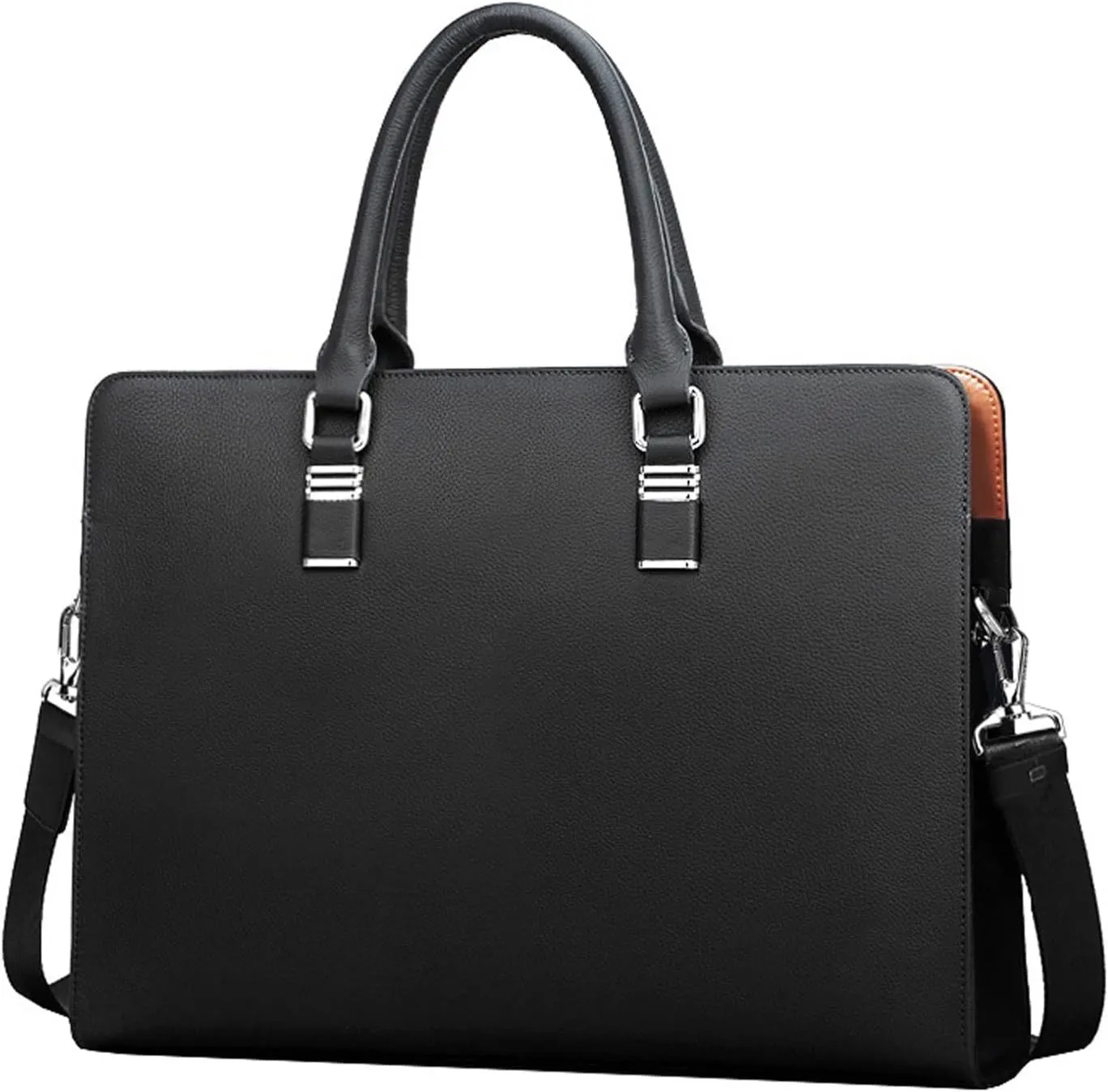 Briefcases Messenger Bags Laptop Bag Genuine Real Cow Leather Laptop Bags Business Men Briefcases Men Handbag Totes Casual Male Bag Shoulder