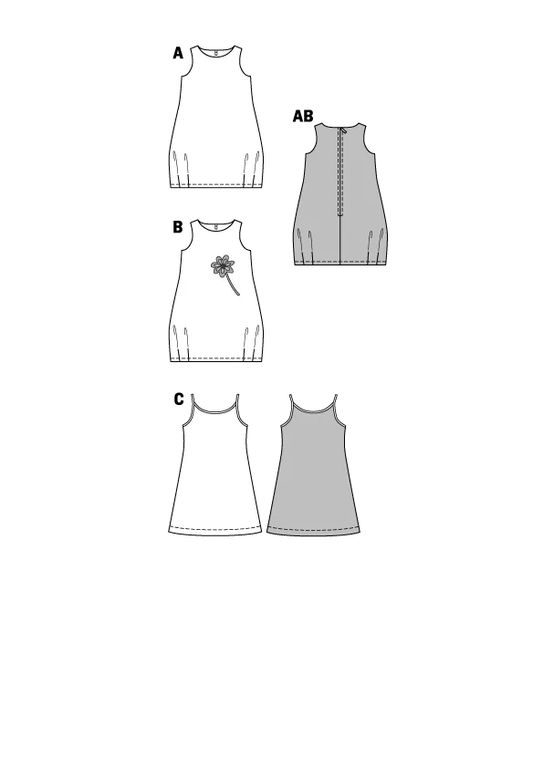 Burda 9544 Girls' Summer Dress Pattern