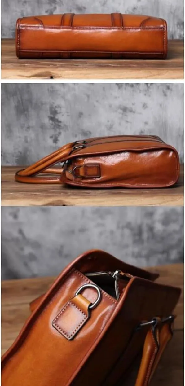 Business Briefcases Mens Messenger Shoulder Bags Genuine Leather Laptop Bags Crossbody Bags Handbags Carrying Cases