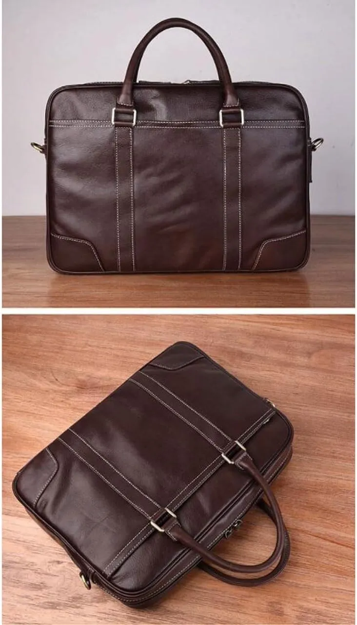 Business Messenger Shoulder Bags Laptop Bags Mens Briefcases Genuine Leather Handbags