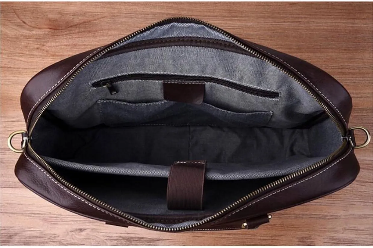 Business Messenger Shoulder Bags Laptop Bags Mens Briefcases Genuine Leather Handbags