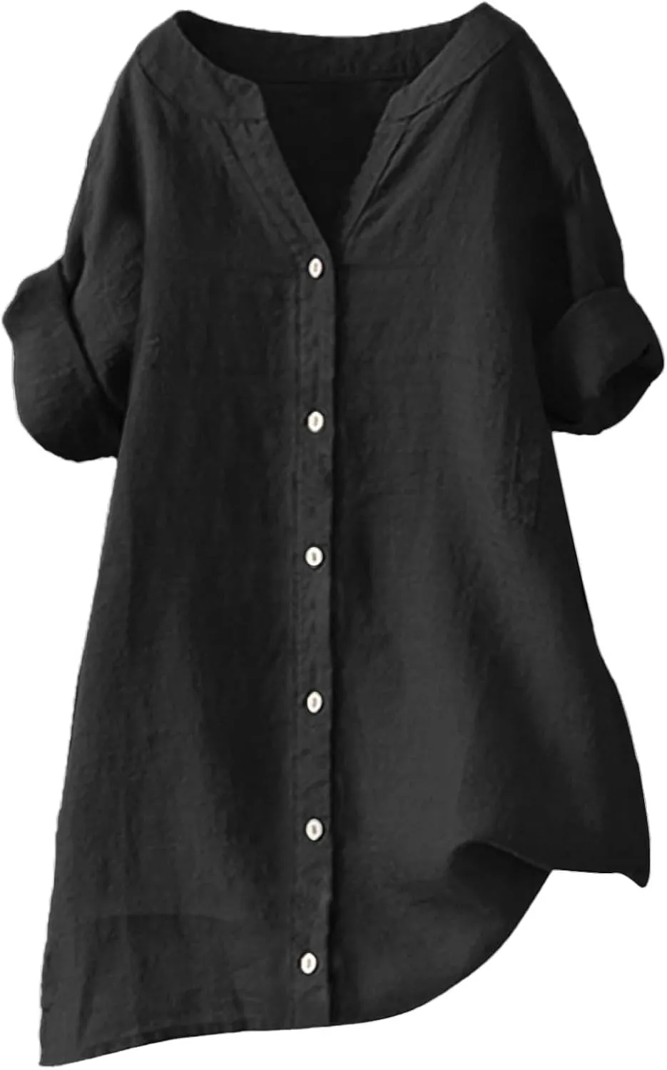 Button Down Shirts Linen Tops Long Sleeve Shirt Women Boho Autumn Ladies Summer Casual Blouses