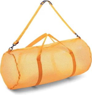 Champion Sports Mesh Duffle Bag with Zipper and Adjustable Shoulder Strap, 15 x 36 - Multipurpose, Oversized Gym Bag for Equipment, Sports Gear, Laundry - Breathable Mesh Scuba and Travel Bag