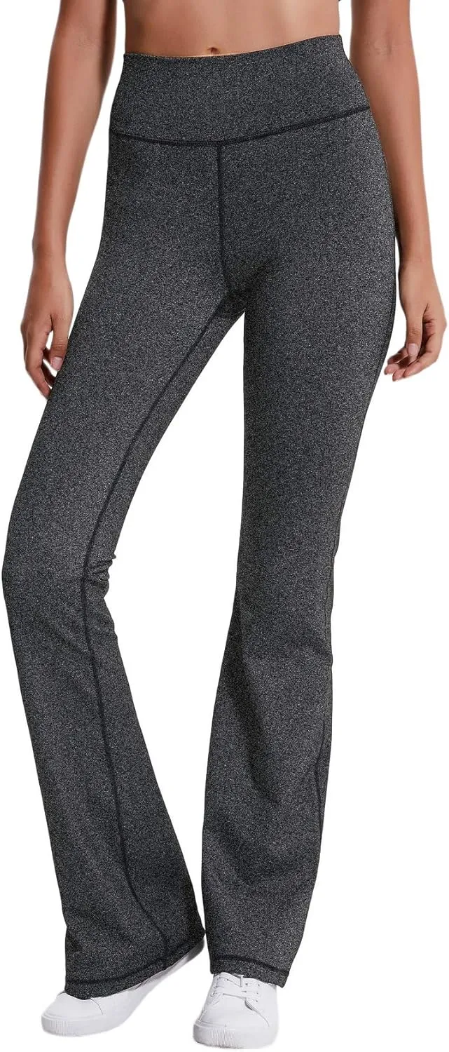 ChinFun Bootcut Wide Leg Yoga Pants with Pockets for Women Bootleg High Waist Workout Tummy Control Flare Work Pants