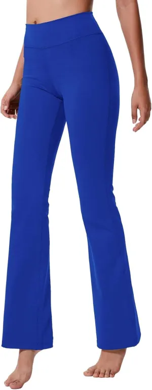 ChinFun Bootcut Wide Leg Yoga Pants with Pockets for Women Bootleg High Waist Workout Tummy Control Flare Work Pants