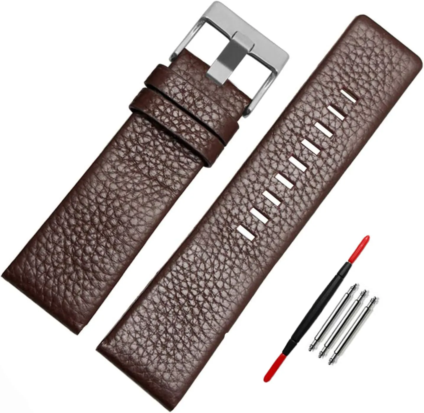 Choco&Man US Diesel Calfskin Leather Watch Band with Tool Replacement for Men's Diesel Watches