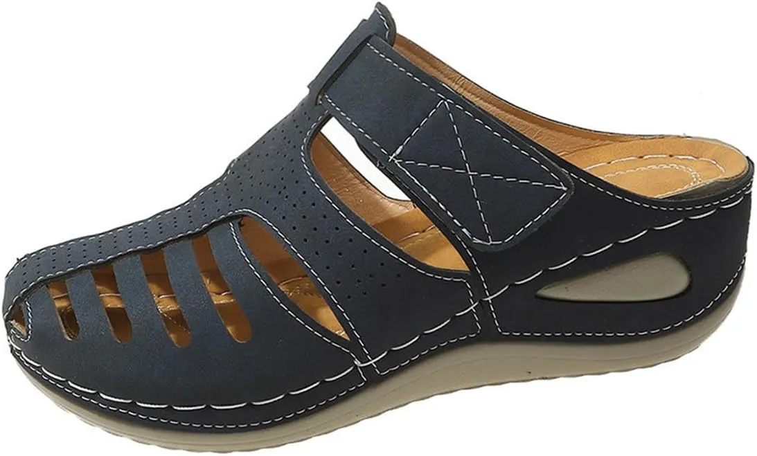 Clogs for Women Mules Shoes Dressy Closed Toe Breathable Platform Sandals Summer Casual Comfortable Adjustable Slip On Walking Gladiator Wedges