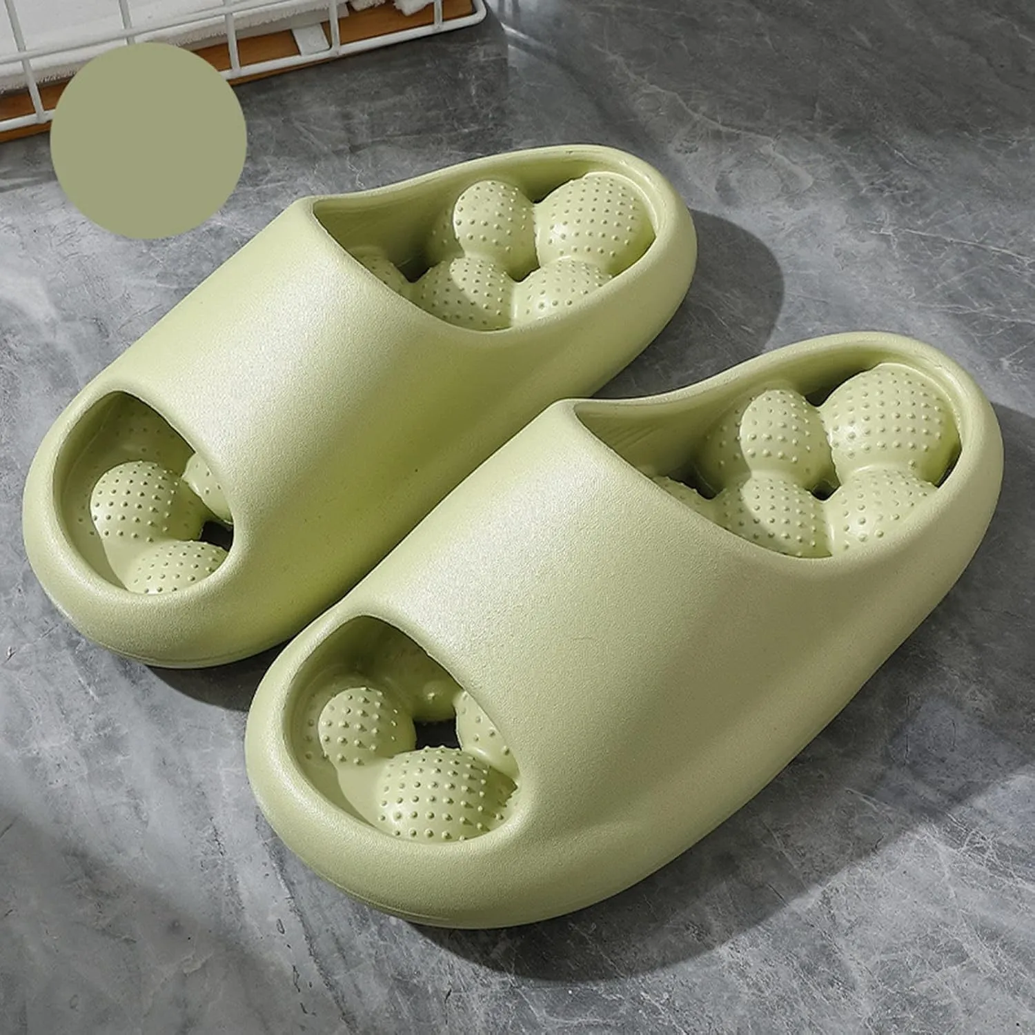 Cloud Slides Shower Shoes for Living Room Pool Beach Spa Public Showers Non Slip Summer Bathroom Indoor House Slippers with Drain Holes