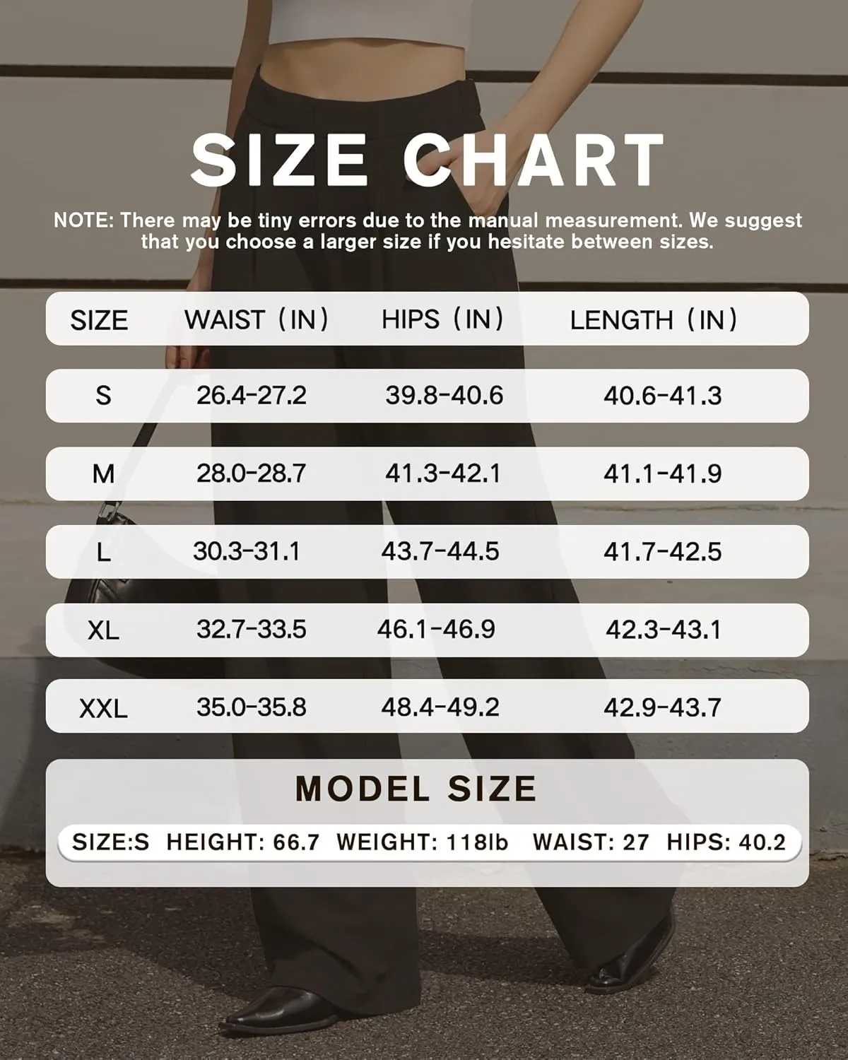CLOZOZ Womens High Waisted Dressy Pants Tummy Control Waffle Knit Loose Fit Straight Leg Stretch Casual Wide Leg Trouser