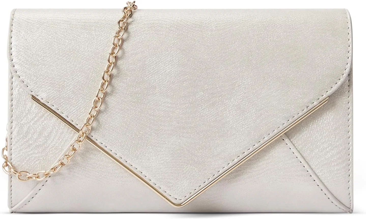 CLUCI Clutch Purse Evening Bag for Women, Envelope Handbag With Detachable Chain for Wedding and Party