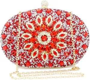 Clutch Purses for Women Evening Bag Nude Purse Luxury Handbag Bride Wallet Glitter Multicolor Rhinestone Bags