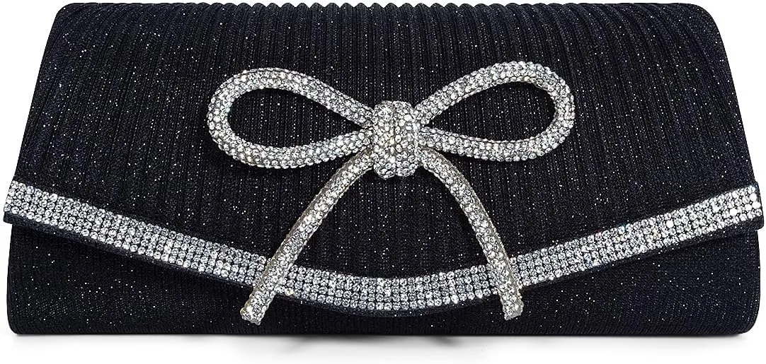 Clutch Purses for Women Evening Bag with Detachable Chain Small Sparkly Handbags for Party Wedding Evening Dress