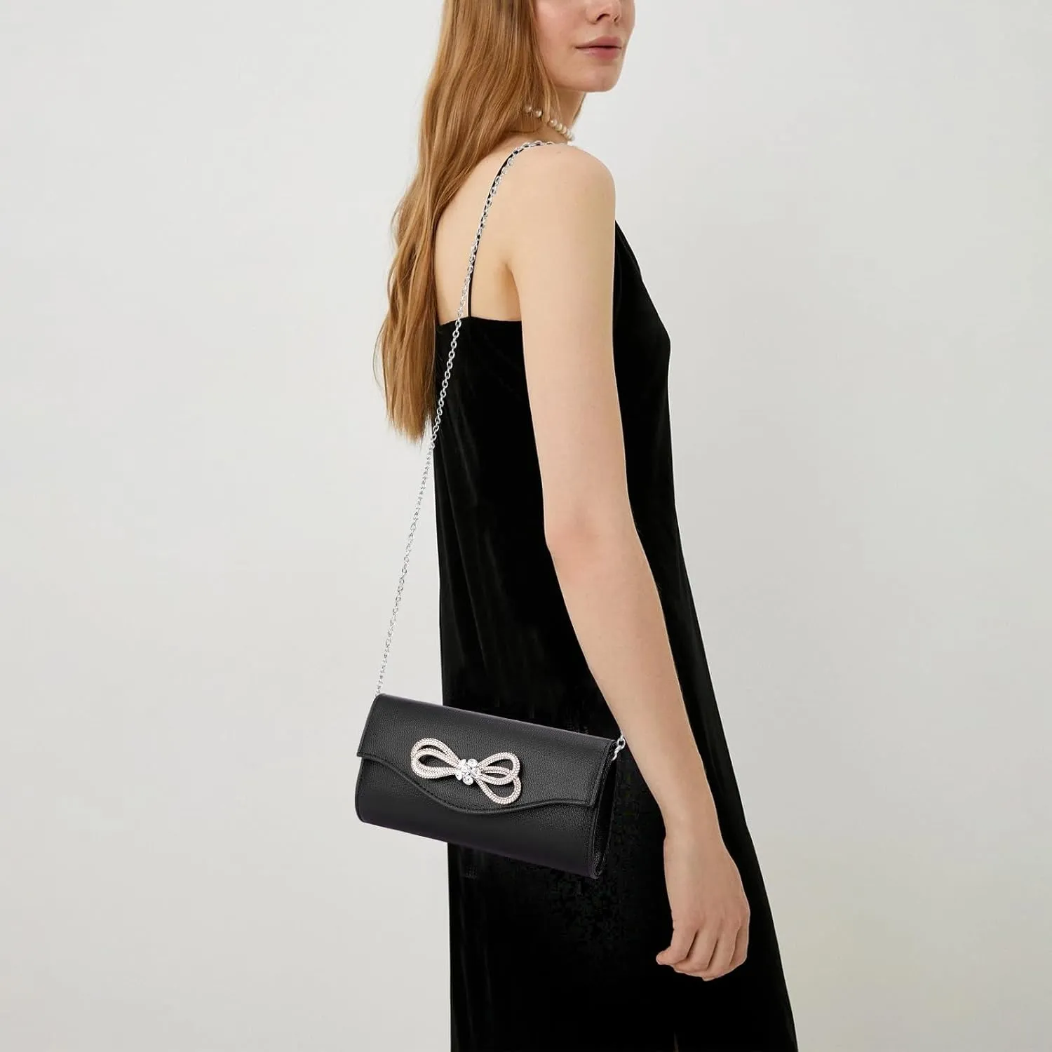 Clutch Purses for Women Evening Bag with Detachable Chain Small Sparkly Handbags for Party Wedding Evening Dress