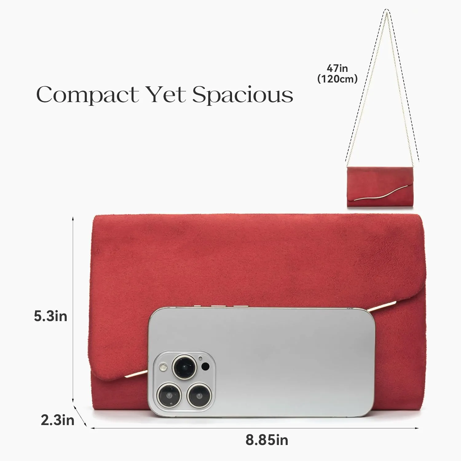 Clutch Purses for Women Evening Bag with Detachable Chain Small Sparkly Handbags for Party Wedding Evening Dress