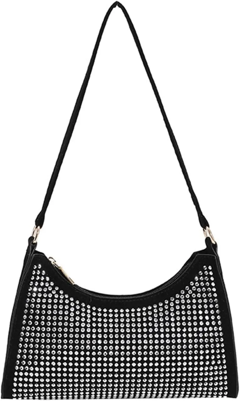 Clutch Purses for Women Fashion Rhinestone Handbag for Women Elegant Underarm Dinner Bag Stylish Crystal Evening Purse
