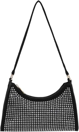 Clutch Purses for Women Fashion Rhinestone Handbag for Women Elegant Underarm Dinner Bag Stylish Crystal Evening Purse