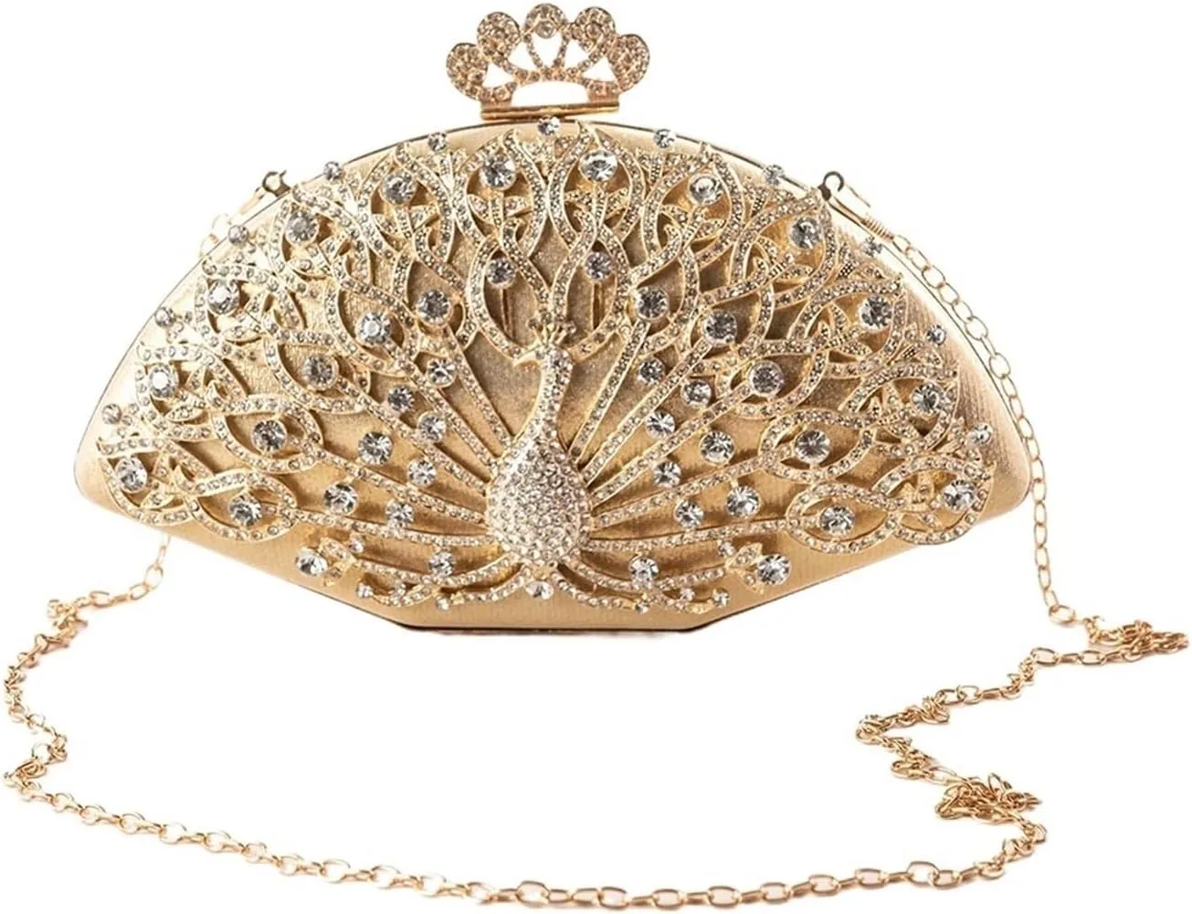 Clutch Purses for Women Rhinestone Flower Evening Clutch Bag for Women Elegant Chain Shoulder Bag for Banquets and Parties