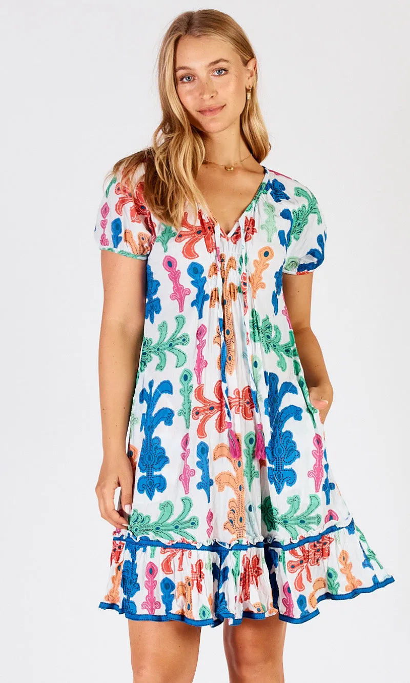 Cotton Shirred Dress Olivia, More Colours